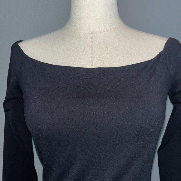 SUSANA MONACO BODYCON OFF-SHOULDER MAXI DRESS BLACK GOTH -WHIMSIGOTH - WITCHY -S - Picture 2 of 9